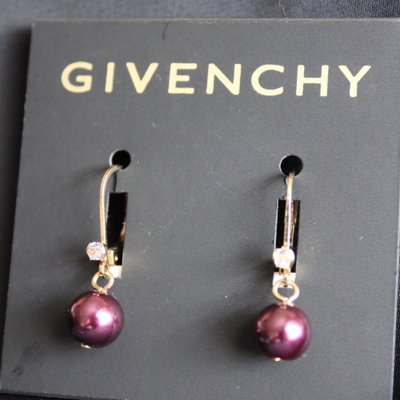 Givenchy Dangle/Drop Purple with Gold Earring - Picture 1 of 5